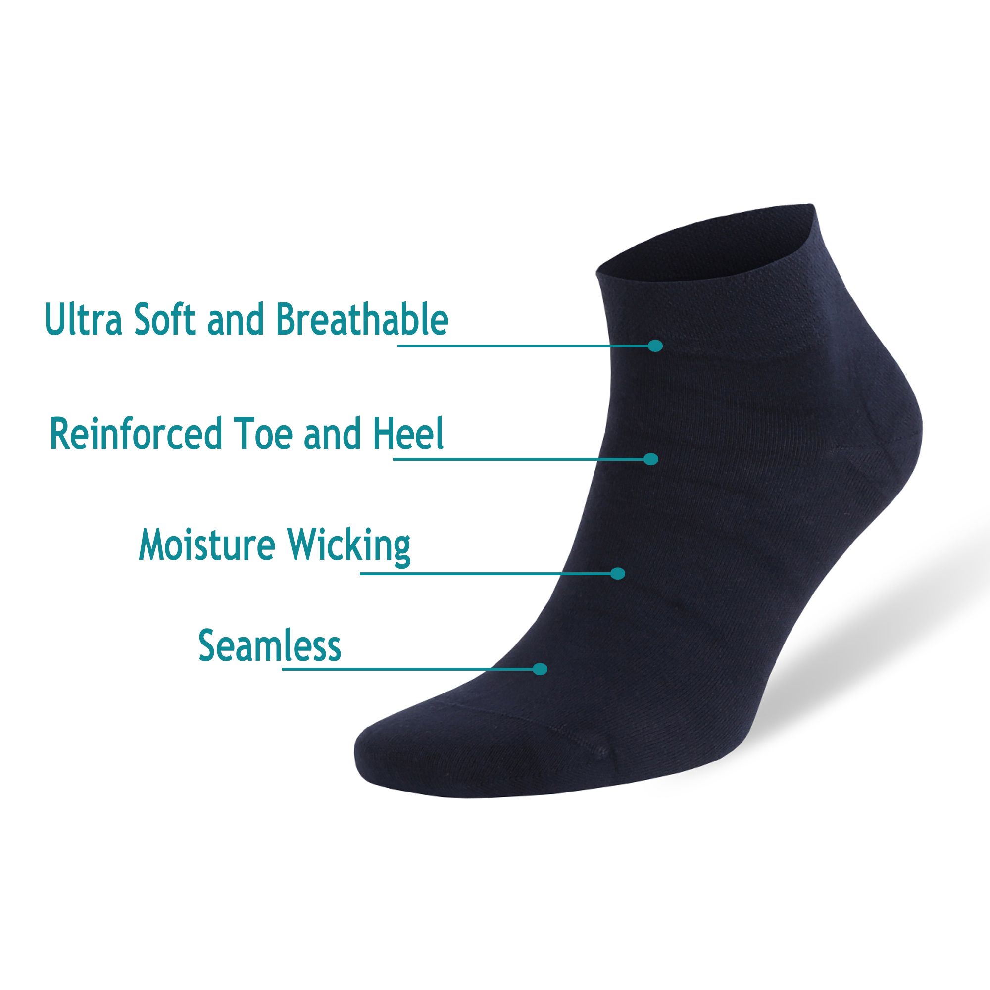 8-Pack Men's Bamboo Ankle Socks with Gift Box | Breathable & Odor-Resistant | Shoe Size 8-11.5