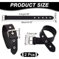 thumbnail image 2 of 2 pc 2 Pcs Traditional Kilt Extender Straps PU Leather Cuff Belt Buckles 15.8x1.3 Inch Adjustable Armbands Non Slip Sleeve Holders for Shirt Coat Jacket Dress Bags DIY Craft, 2 of 6