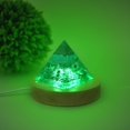 thumbnail image 2 of QPCBEBY Colorful Light Display Base 4 Inch Wooden LED Display Stands Crystal Glass Lighted Base for 3D Crystal Glass Resin Art Display, Cycle Conversion Color (Round), 2 of 7