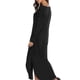 thumbnail image 3 of Maxi Partido Cuello EnV Manga Larga Casual Mujer Casuales Apariencia Atractiva Muchacha S negro Hugo Vestido largo maxi de las mujeres, 3 of 8