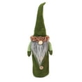 thumbnail image 2 of Matsuzay Cubierta de botella de vino de Navidad sin rostro manga de hombre mayor con barba telas no tejidas sombrero decoración de de comedor Kits de decoración para fiestas Verde, 2 of 6
