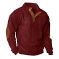 thumbnail image 1 of Ediodpoh Chandail Sans Capuche pour Homme Décontracté Mode Manches Longues Coupe Ample Confortable Chandail à Capuchon pour Homme Chandail pour Homme Rouge TTG, 1 of 8