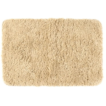 Unique Bargains Non-Slip Thick Microfiber Soft Plush Bathroom Mat Quick Dry Bath Rug Khaki 20"x32"