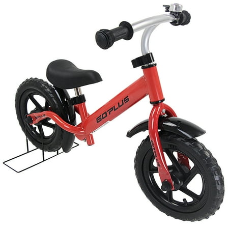 Goplus 12'' Kids Balance Bike No-Pedal Learn To Ride Pre Bike Adjustable Seat Bike