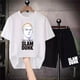 thumbnail image 3 of Chándal de verano para hombre, Camiseta de algodón con estampado de Anime Slam Dunk, pantalones cortos, conjunto de entrenamiento holgado, ropa deportiva de baloncesto, camisetas de gran tamaño, 3 of 4