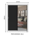 thumbnail image 3 of Ropero Closet Madesa Denver 2 Puertas Corredizas con Espejo Blanco/Negro, 3 of 5