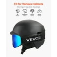 thumbnail image 6 of VEVOR Frameless Ski Goggles, Magnet Cylindrical Lens with Dark Blue Revo Coating, OTG Anti fog Snow Goggles for Men Women, TPU Frame & Ventilation Structure, Fit for Skiing, Skating, Snowboarding, 6 of 9