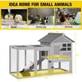 thumbnail image 3 of Aivituvin Rabbit Hutch Indoor Outdoor Bunny Cage Rabbit cage with Run, Deeper No Leak Tray, Weatherproof, 3 of 11
