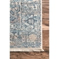 thumbnail image 4 of nuLOOM Ethel Medallion Fringe Runner Rug, 2' 6" x 8', Light Blue, 4 of 4