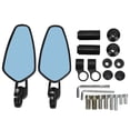 thumbnail image 1 of Espejo retrovisor de motocicleta Asistente de marcha atrás Vidrio azul 360 grados giratorio Universal para soporte de 8 mm / 10 mm Negro, 1 of 5