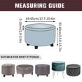thumbnail image 2 of Storage Ottoman Cover, Slipcover For Ottoman, Footstool Cover With Elastic Bands Washable -brown-1pcs, 2 of 6