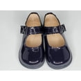 thumbnail image 2 of Navy Patent Cute Bow Scalloped Mary Jane Shoes-Toddler Girl Shoes, 2 of 14