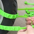 thumbnail image 5 of ZhyrZng 5PCS Reusable Anti Snow Chains of Car, Snow Tire Chains,Universal Adjustable Emergency Portable Snow Tire Chains for Car SUV Pickup Trucks Car Snow Chains Non-Slip Cable Tie (Green), 5 of 9