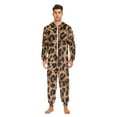 thumbnail image 3 of FORMRS Onesies Pajama for Adults Unisex Hoodie Winter Jumpsuit One Piece Sleepwear, Sizes S-2XL, Leopard Pattern, 3 of 7