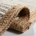 thumbnail image 5 of SAFAVIEH Natura Miraj Striped Area Rug, Natural/Ivory, 6' x 6' Square, 5 of 8