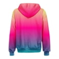 thumbnail image 5 of Gradient Color Hooded Cardigan Women Casual Long Sleeve Hoodie Colorful Fashion Coat Full Zip Jackets for Winter, 5 of 5