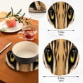 thumbnail image 3 of SKYSONIC Leopard Eyes Pot Holders Trivets, 2 Pcs Heat Resistant Trivets,Animal Cool Cotton Thread Weave Mats for Hot Pads Pans Pot Bowl Teapot for Kitchen Decor, 3 of 7