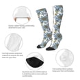 thumbnail image 3 of Fotbe Flowers and Butterflies Calcetas Divertidas Estampadas para Hombre y Mujer, Calcetas de Algodón hasta la Rodilla para Caminar, Correr, Enfermería y Embarazo, 3 of 6