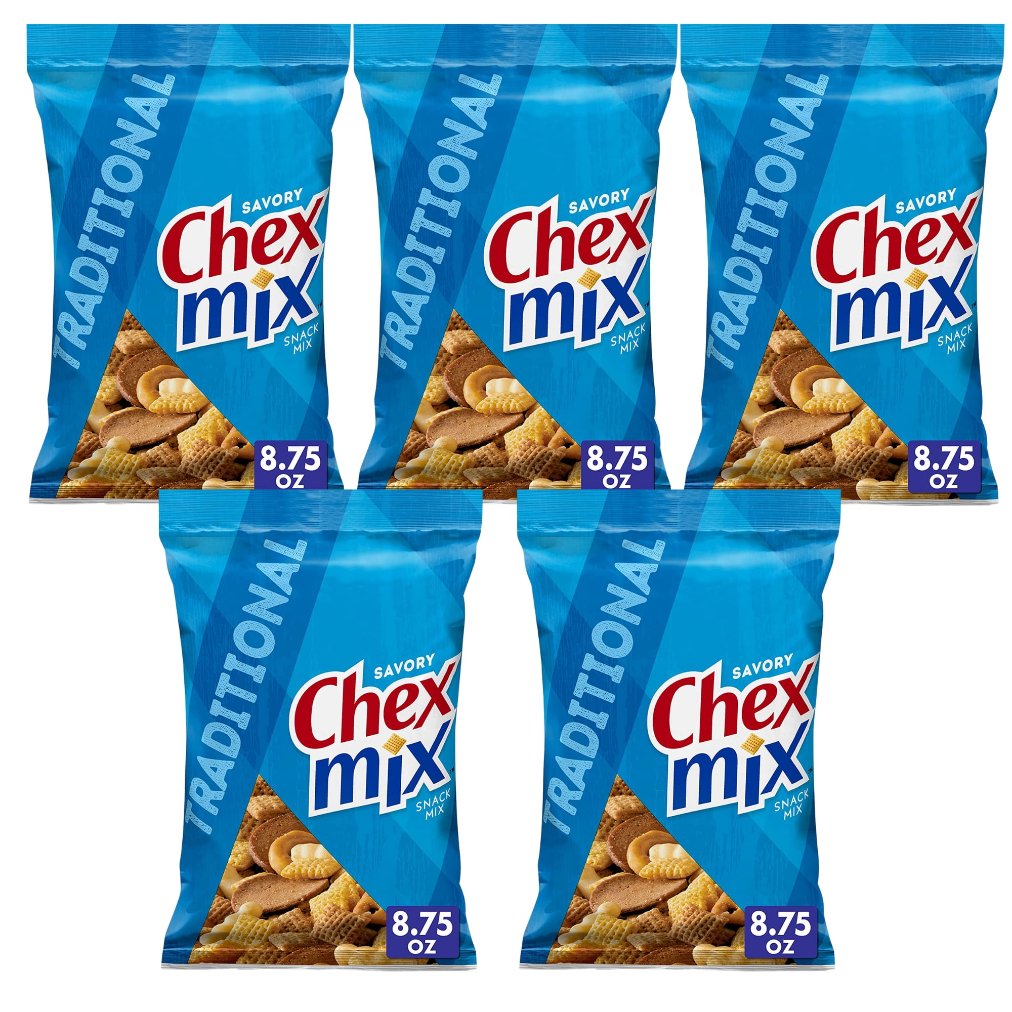 Chex Mix Traditional Blend Savory Snack Mix, 8.75 oz, Loaded with Chex