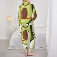 thumbnail image 5 of Kll Cute Avocado Doing Exercise Print Women'S Long Sleeve Pajamas With Pants Sleepwear Loungewear 2 Set-Small, 5 of 9