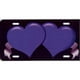 Coeurs Violets avec Plaque d'Immatriculation Ruban – image 1 sur 2