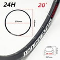 thumbnail image 2 of Splihome 20 inch Mountain Bike Wheel Rim 24/28/32/36 Hole Double Disc Wheel Rim 24 holes B, 2 of 9