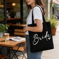 thumbnail image 7 of Hsqqdc 1pc Bride Themed Canvas Shopping Tote Women Engagement Shoulder Bag for Hen Party Gatherings, 7 of 7