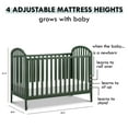 thumbnail image 5 of DaVinci Beau 3-in-1 Convertible Crib, Forest Green, 5 of 9