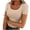 *2-Khaki, variant on VBVC No Boundarie Women's Plus Square Neck Ribbed T-Shirts,Ladies Short Sleeve Basic Tees,Summer Stretchy Tops For Women,Khaki,M-3XL