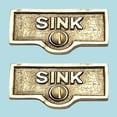 thumbnail image 2 of 2 Switch Plate Tags SINK Name Signs Labels Lacquered Brass Traditional Engraved Wall Light Switch Cover Labels | Renovators Supply, 2 of 2