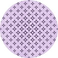 thumbnail image 1 of Ahgly Company Tapis Rond Lavable en Machine Intérieur Transitionnel Lilas Violet Riche, 4 Pieds Rond, 1 of 7