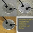 thumbnail image 3 of Hubbell-Raco 6239 Floor Kit with Recessed Duplex 15A TR Device and Adjustable Steel Box, 1-Gang, Nickel, 3 of 7