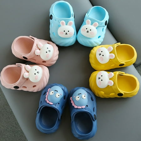 

Summer Boys Girls Clogs Slippers Indoor Outdoor Non-slip Cartoon Toddler Slip On Hole Shoes for Beach Pool