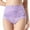 Purple, variant on Plus Size High-Waist Striped No-Show Bikini Tanga for Women Underwear Custom Thongs Panties with Comfort Fit and Pink XXL
