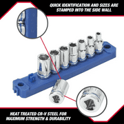 Hyper Tough 19-Piece 1/4-inch Drive Ratchet and Socket Set (SAE and mm)