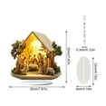thumbnail image 6 of Newborn Flat Christmas Scene Desktop Decoration, Christmas Nativity Scene Decorative Figurine, 2D Acrylic, Versatile Faithful Decor for Home & Gifts (1Pc), 6 of 10
