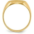 thumbnail image 2 of Avariah Diamonds 14k Yellow Gold 13 x12mm Closed Back Signet Ring - Ring Size 6.5, 2 of 8
