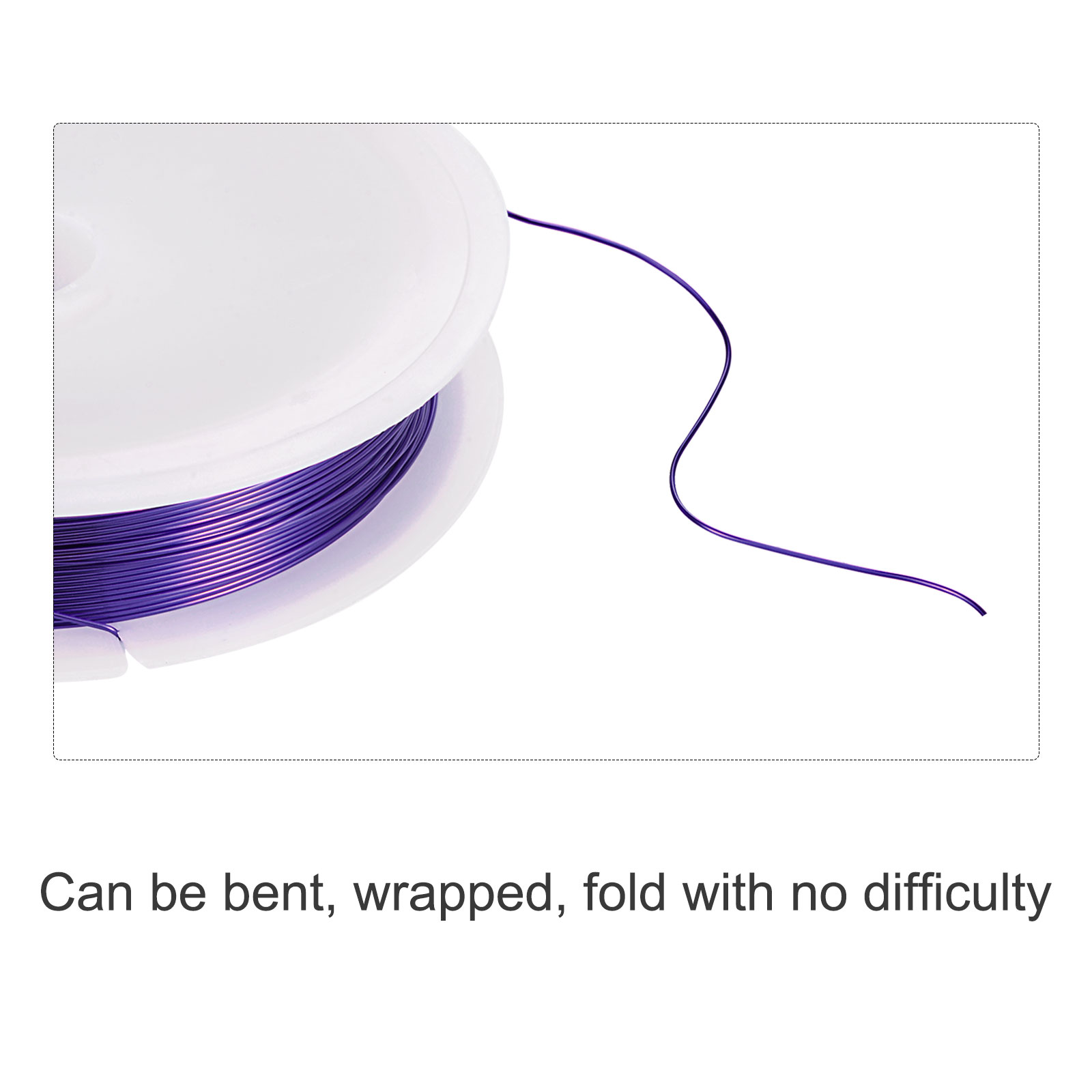 Unique Bargains Durable Copper Wire Resistant Beading Wires for Crafting and DIY Projects Purple 9m