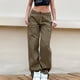 thumbnail image 5 of Pantalones deportivos de cintura baja elásticos con cordón y diseño de moda de estilo urbano para mujer Fridja  alkflakhf35549, 5 of 9