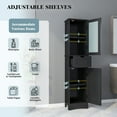 thumbnail image 6 of Resenkos Tall Floor Storage Cabinet with 2 Doors and 1 Drawer for Bathroom-Black, Bathroom Cabinets for Entryway Storage, Home Office Furniture, 6 of 8