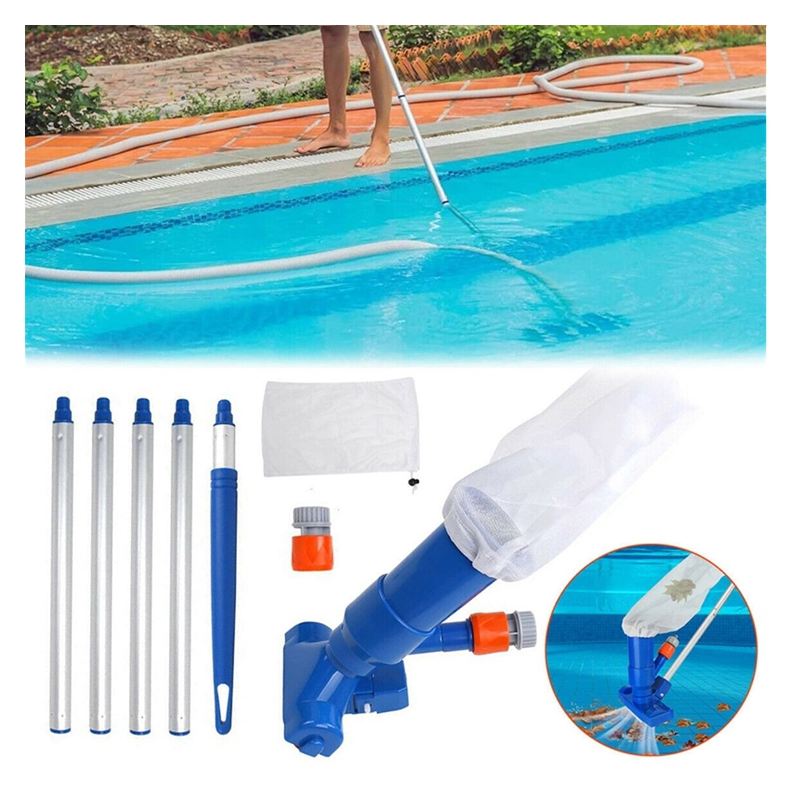 Pool Vacuum Cleaner Swimming Pool Vacuum Connector Inlet Portable Detachable Cleaning Tool ,Great Suction Power