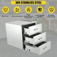 thumbnail image 3 of Garvee Outdoor Kitchen Cabinets with Venting Panel,20x23x27inch,Stainless Steel Drawer Cabinet with Handle for Kitchens or BBQ Patio Grill Station, 3 of 8
