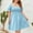 Blue, variant on Cute Milkmaid Dresses for Women Summer Puff Sleeve Square Neck Mini Dress Plus Size Sundress for Curvy Women