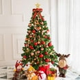 thumbnail image 4 of 34 PC Christmas 1.5" Ball Ornaments. 5 Assorted Style, Small Shatterproof Xmas Decorations for Christmas Tree, Home Holiday, Wedding Party. Tree Ornaments, Red color, 4 of 8
