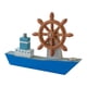thumbnail image 1 of Modelo de velero de madera, timón náutico, centro de mesa, decoración del hogar con dirección Azul claro, 1 of 6