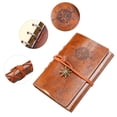 thumbnail image 4 of Retro Vintage Pirate Anchor PU Cover Loose-leaf String Bound Blank Notebook Notepad Travel Journal Diary Jotter (Brown), 4 of 9