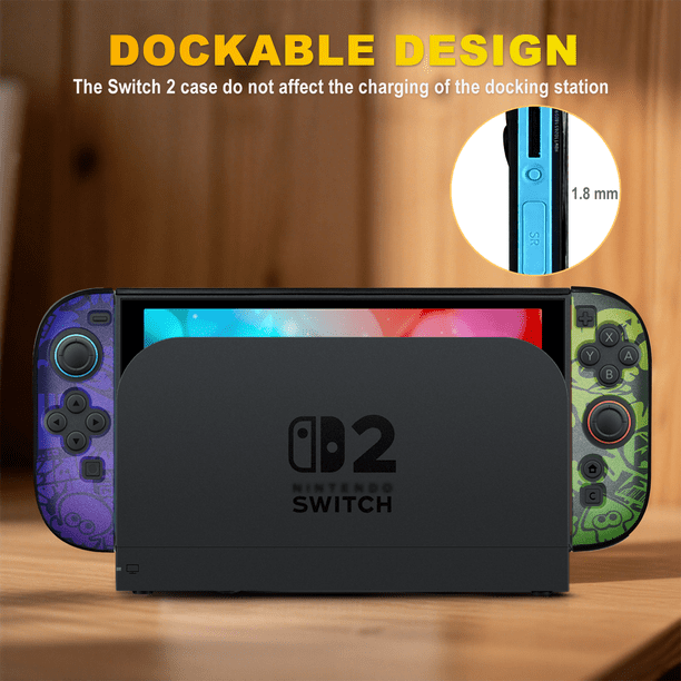 Switch 2 Case for Splatoon 3, Hard Protective Case for Nintendo