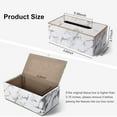 thumbnail image 2 of Tissue Box Cover  PU Leather Square Holder  Organizer for Bathroom Vanity Countertop  Black, 2 of 12