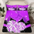 thumbnail image 2 of Castle Fairy Cheerleading Cheerleader Full Size Sheets 4-Piece for Girls,Girly Dreamy Dance Breathable Bed Sheets,Bling Glitter Lightweight Sheet Sets,Microfiber Bedroom Decor, 2 of 7