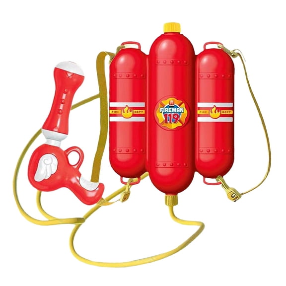 Mochila para niños, juguete acuático, regalo para adultos y niños, correas ajustables, bombero de juguete. Botellas